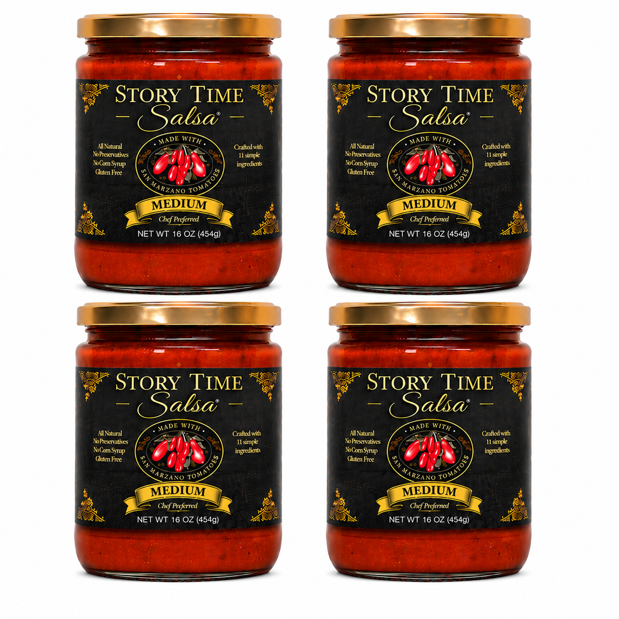 Medium Story Time Salsa 4 Pack