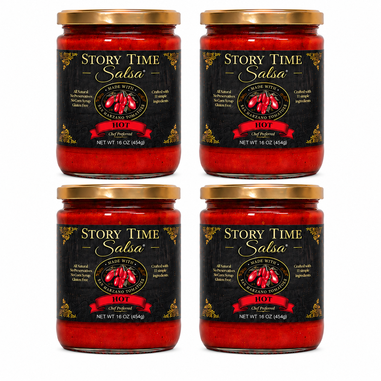 Hot Story Time Salsa 4 Pack